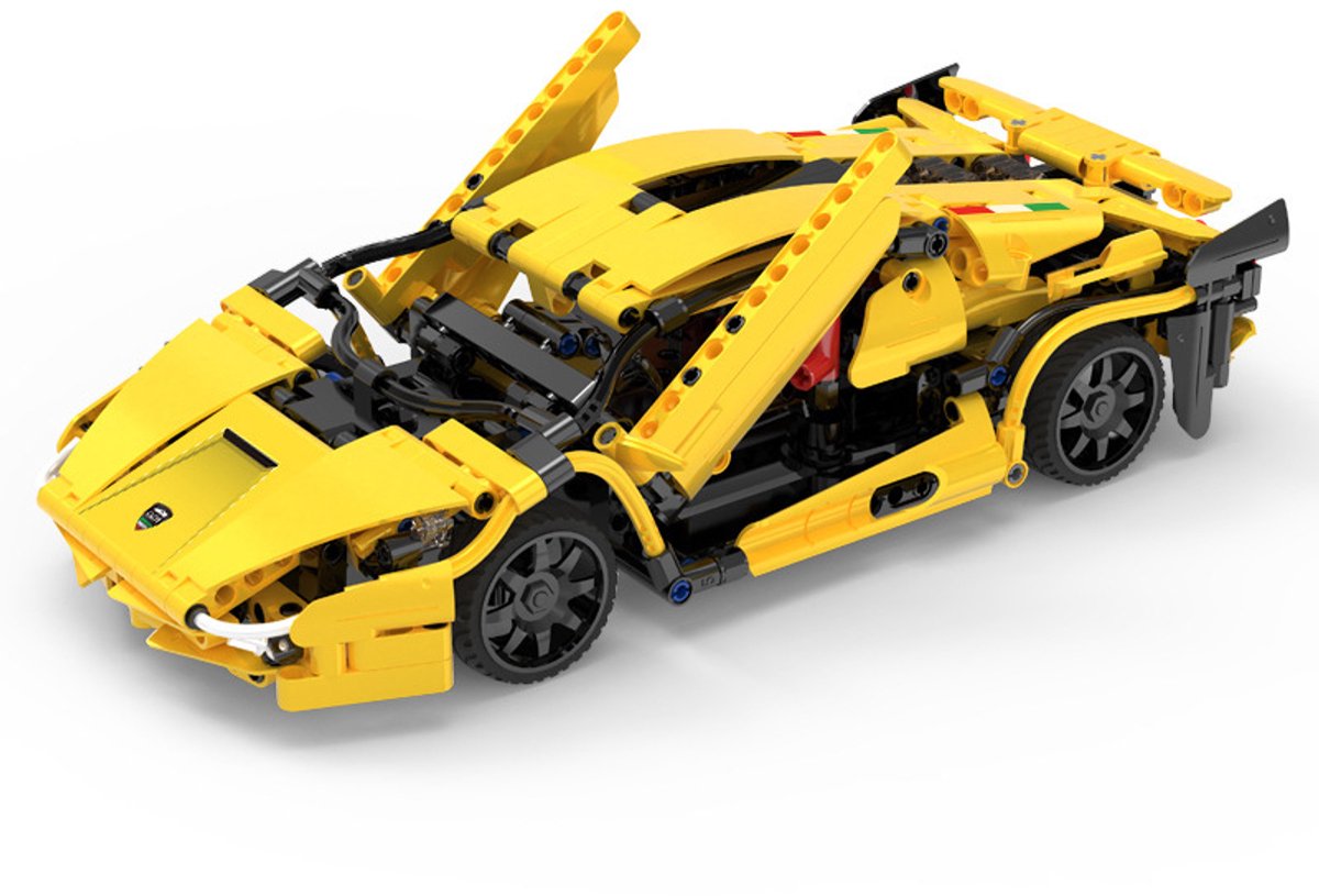 CaDA C51055 Lightning Sports Car – RC Bouwset met 456 Onderdelen – 2.4G & Bluetooth APP Besturing – LED Verlichting – Geschikt voor 6+