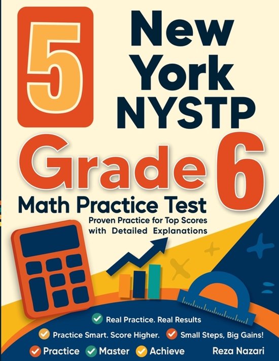 5 New York NYSTP Grade 6 Math Practice Tests - cover