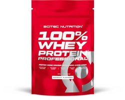 Scitec Nutrition 100% Whey Protein Professional - Verrijkt met extra aminozuren & spijsverteringsenzymen - Glutenvrij - Zonder palmolie, 500 g, Kokosnoot