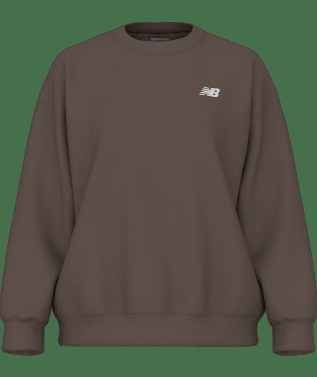 NEW BALANCE sport essentials french terry crew w Sweater dames Donkergroen