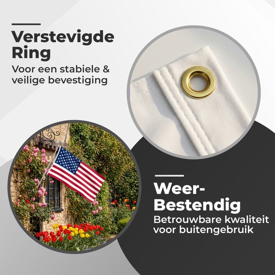 Het Vlaggenschip - Vlag Amerika - 90 x 150 centimeter - Verenigde Staten