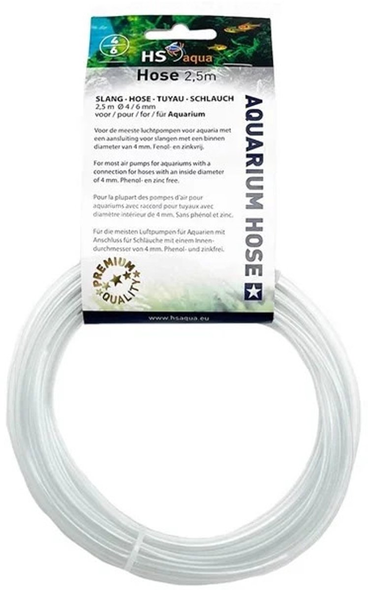 HS Aqua Transparante Slang 4-6MM 2,5M