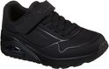 Zwarte Skechers UNO-AIR BLITZ sneaker met klittenband, veters en een zichtbaar luchtkussen in de zool.