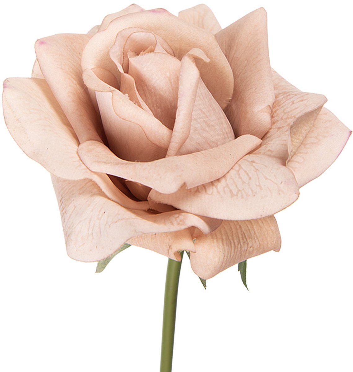 Clayre & Eef Kunstbloem Roos 35 cm Beige Kunststof