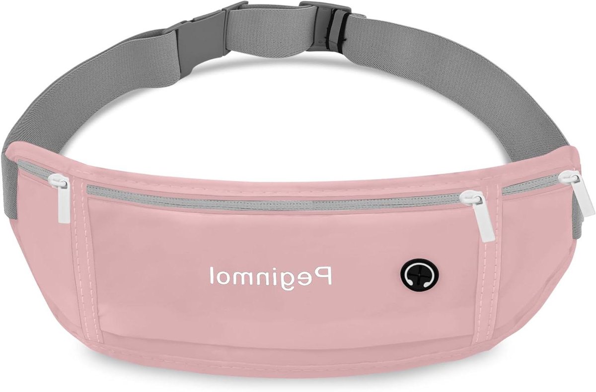 Provento- Loopriem - Hardlopen - Met 3 Vakken - Roze - Handig voor Training - Damessportaccessoire - Geschikt voor Mobiele telefoon of sleutels - Roze - Comfortabel model