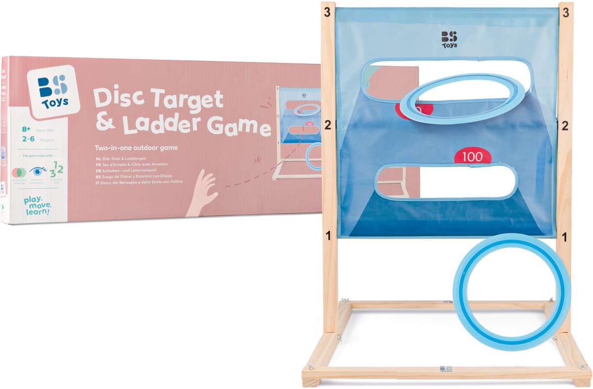 BS Toys – Disc Doel & Ladderspel – Buitenspeelgoed – Mik- en werpspel – Vanaf 8 jaar