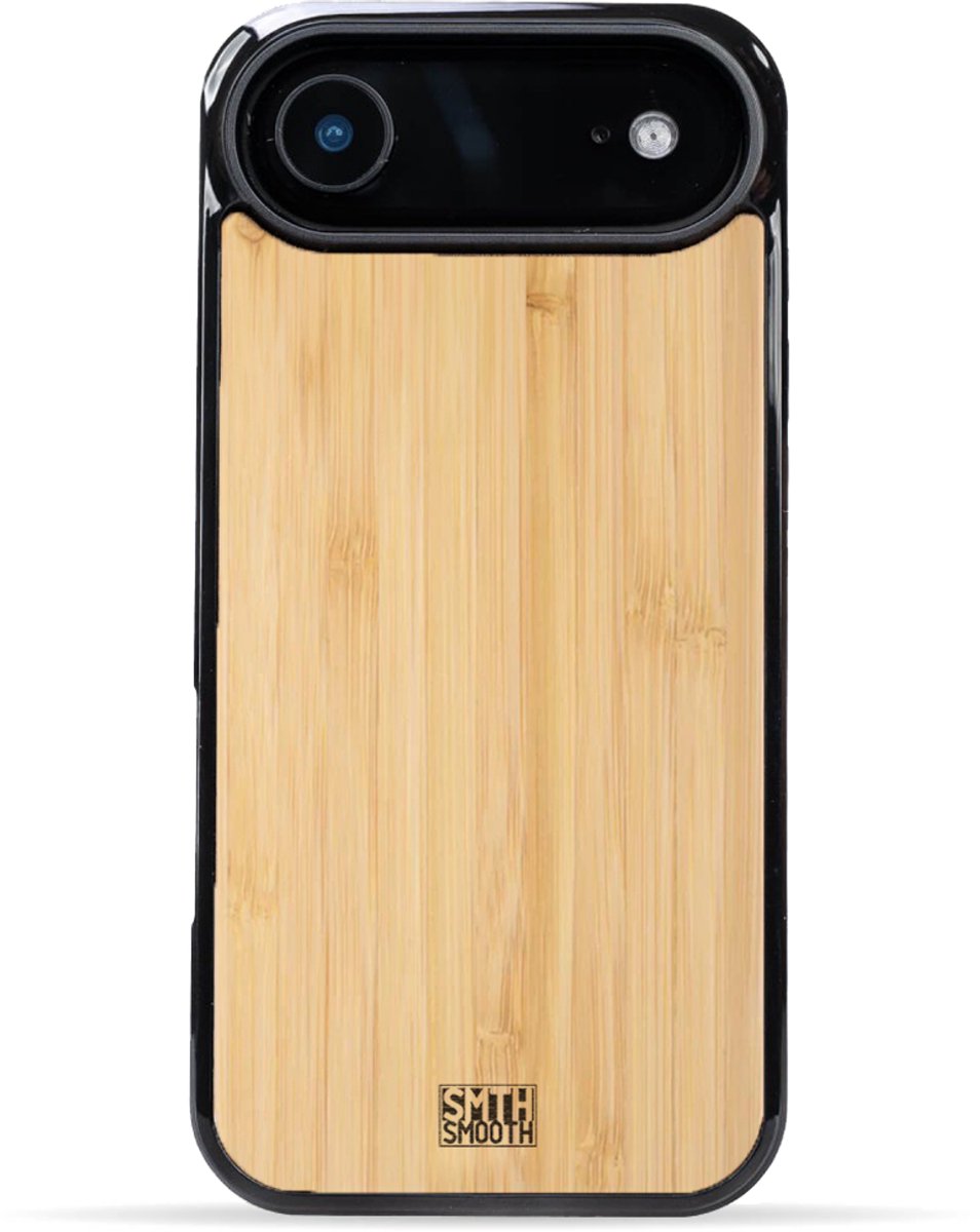 SMOOTH houten iPhone Air hoesje - BAMBOE - stijlvol en beschermend - gemaakt van echt hout en TPU - ecologisch en duurzaam - MagSafe compatibel