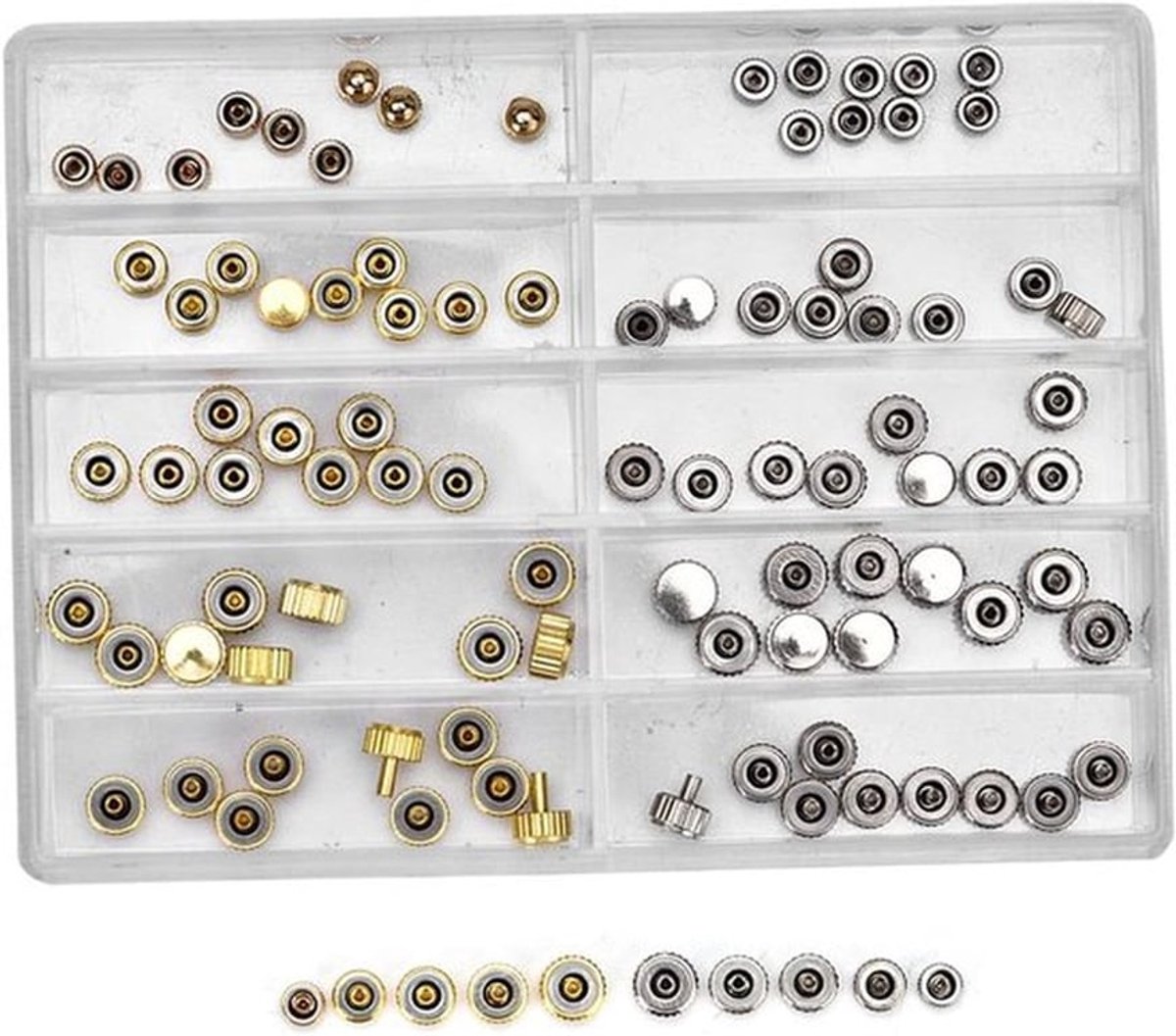 KARZO - Horlogereparatieset met reserveonderdelen en gereedschap voor horloges.