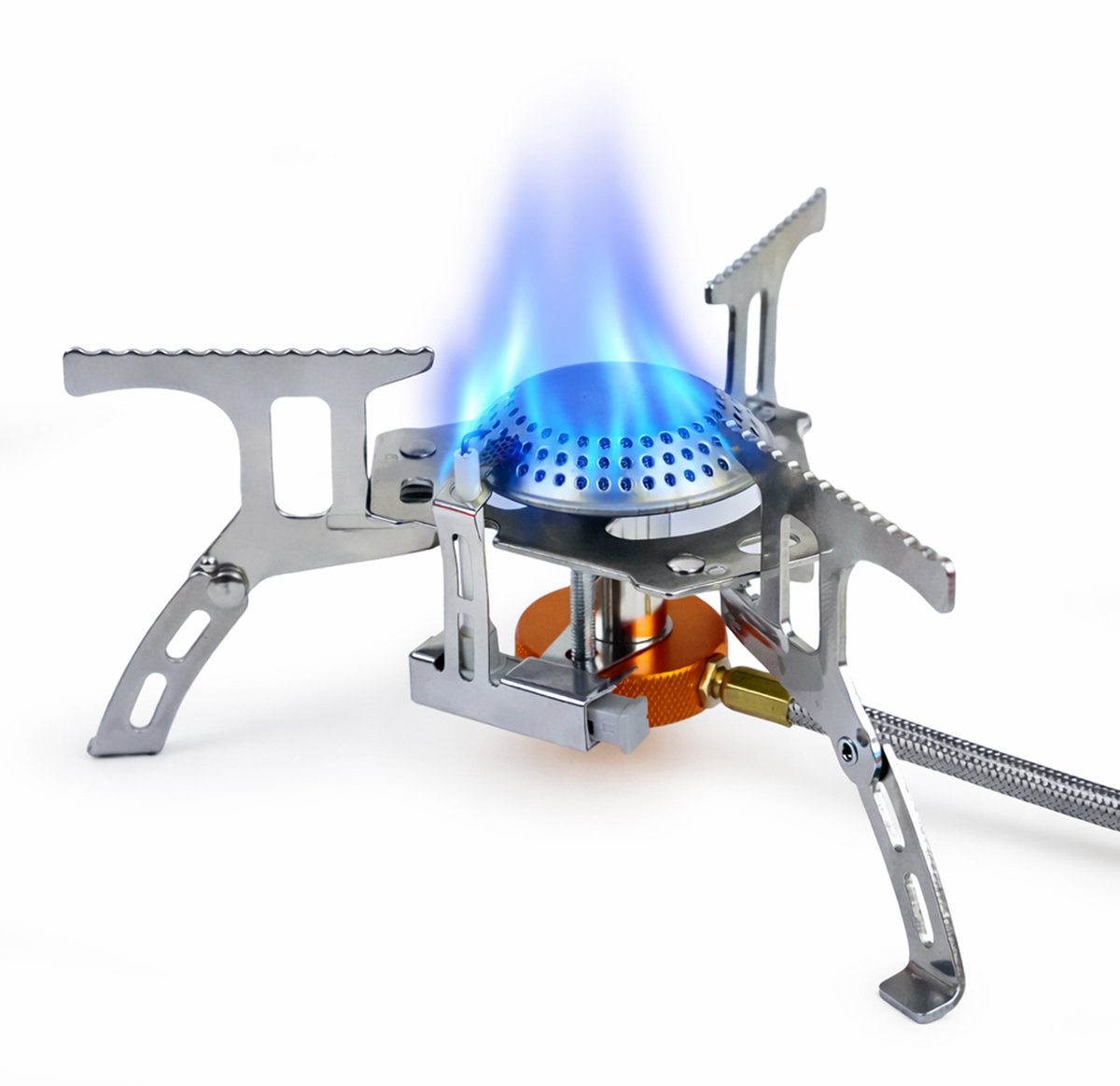 Eurocatch Foldable Gas Burner 2200W Incl Connector - Opvouwbare Camping Gasbrander met Draagkoffer