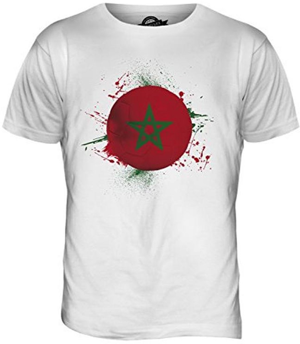 Marokko Voetbal Heren T-Shirt - 100% Katoen Korte Mouwen