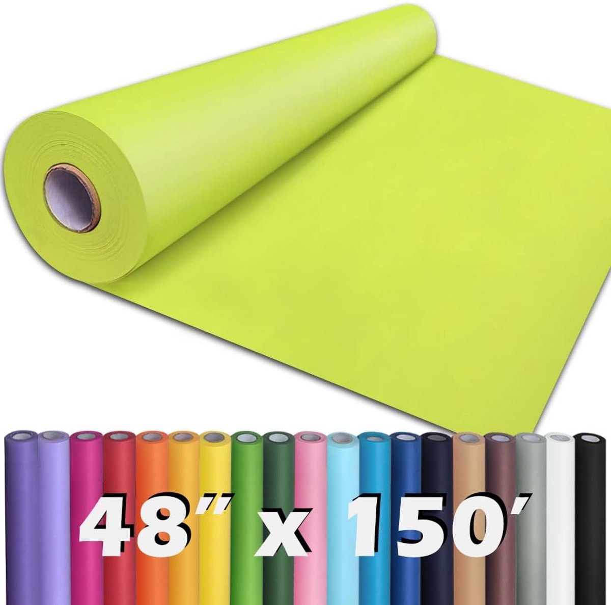 Neon Groen Kraftpapier Rol 48 inch x 150 voet voor Geschenkverpakking, Kunst en Ambachten