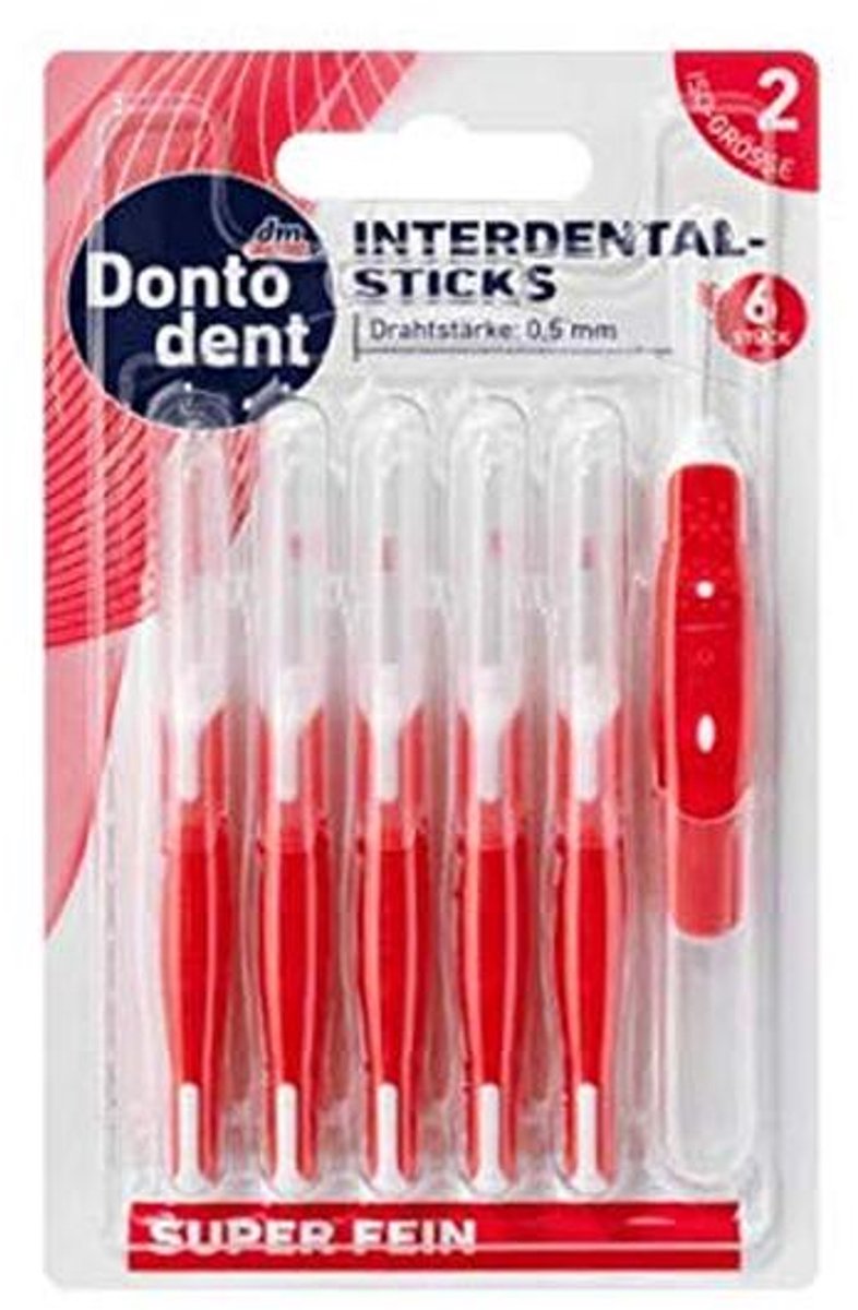 Interdentale borstels 0,5 mm ISO 2 - 6 stuks voor optimale mondhygiëne
