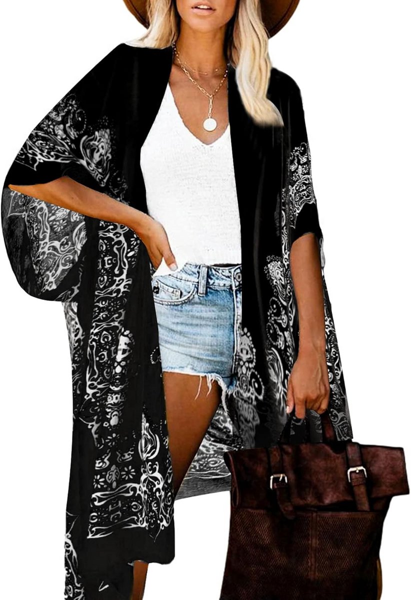 Kimono voor dames - Badpak coverup en strandmode zonder merk