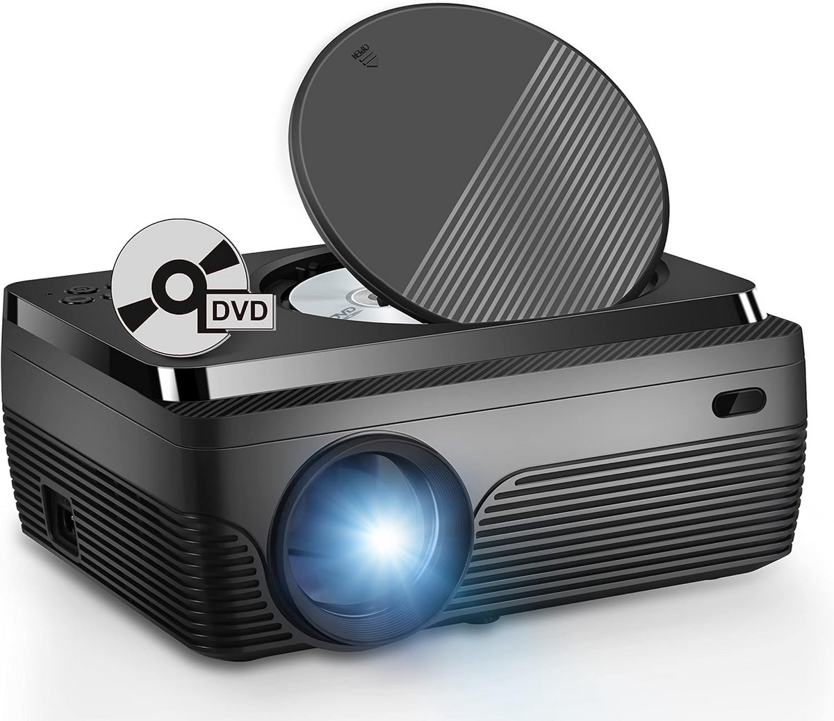Draagbare projector met ingebouwde 1080P HD DVD-speler voor buitengebruik