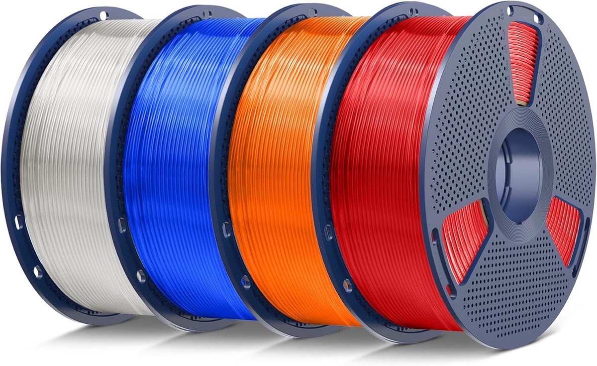 4 kg TPU 3D-printerfilamentpakket - 95A flexibele filament - 1,75 mm - hoogwaardig en snel - 4 spools