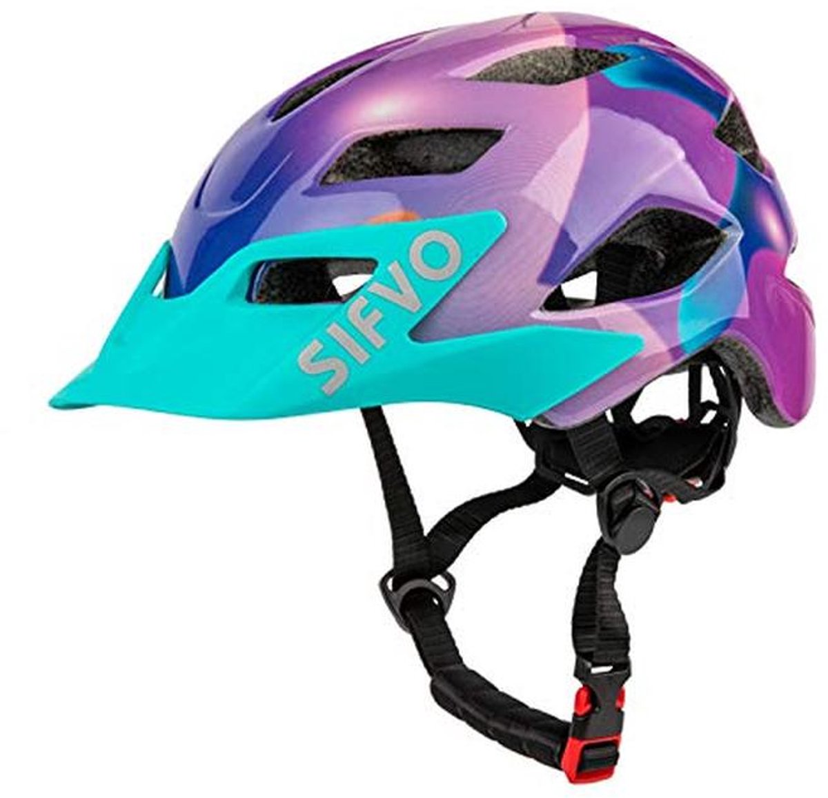 Kinderfietshelm voor 5-14 jaar met Vizier - Veilig en Comfortabel, Maat 50-57 cm