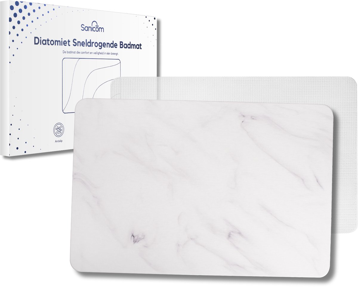 Badmat – Diatomite Badmat – Badkamermat – Absorberende Badmat – Antislip Douchemat – Badmat Antislip – Badkamermat Antislip – Sneldrogende Badmat – 60 × 40 cm