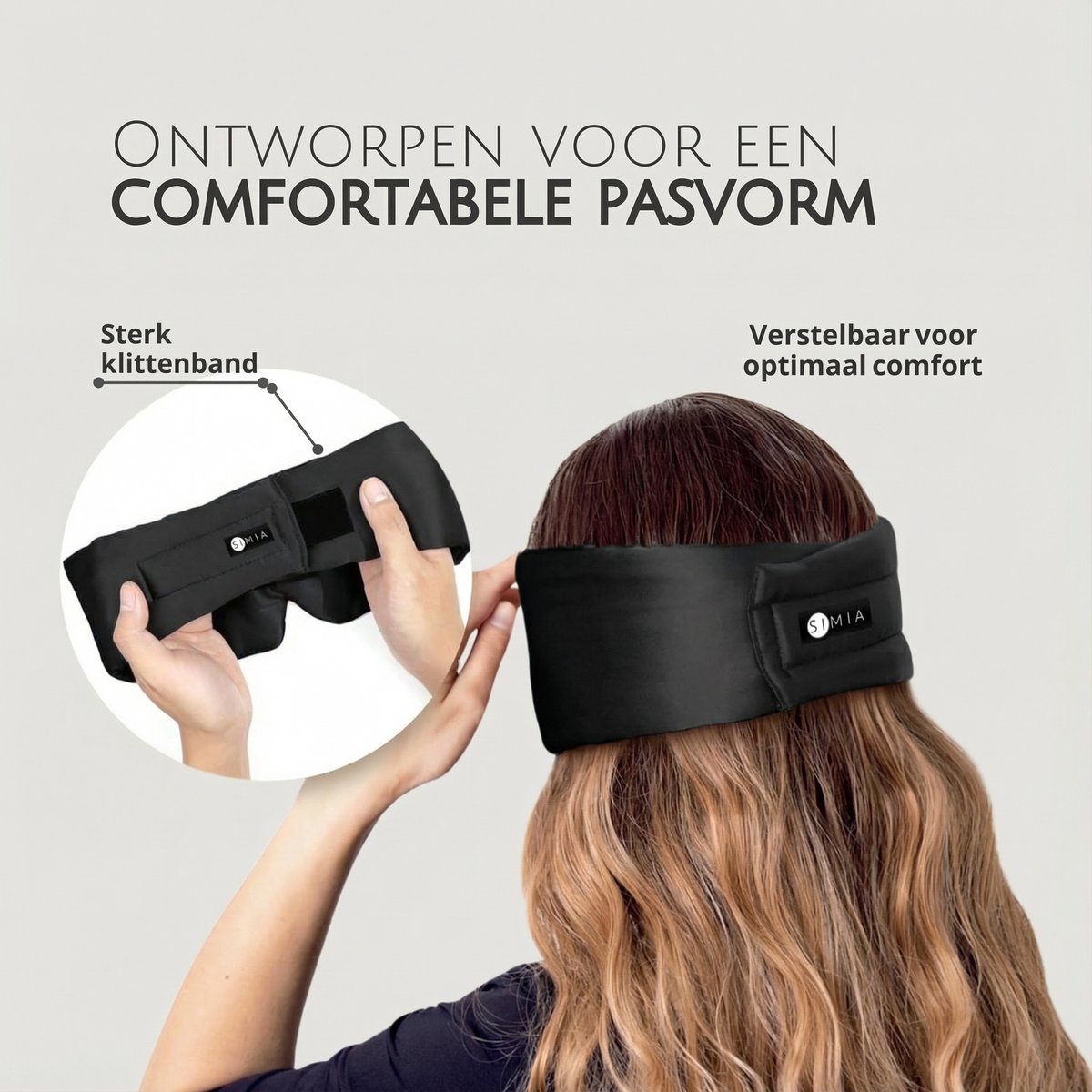SIMIA™ Premium XL Mulberry Zijden Slaapmasker + Opbergzakje - 100% Verduisterend Oogmasker - Verstelbaar - Blinddoek - Anti-Rimpel - Cadeau Tip - Zwart — afbeelding 5