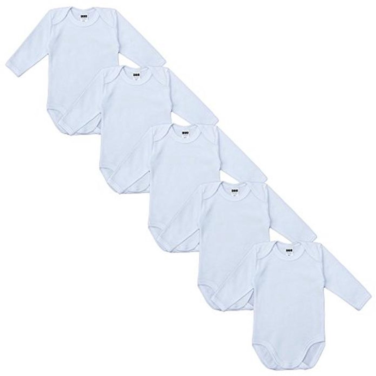 Unisex Baby lange mouwen bodysuit - 5-pack 100% katoen - babykleding voor jongens en meisjes