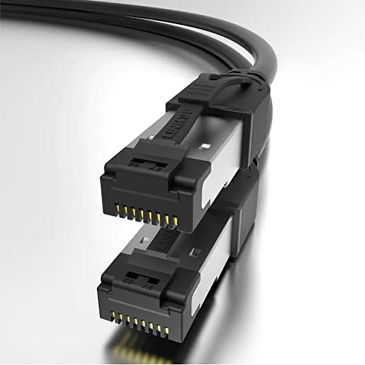 Cat8 Ethernet Patch Kabel - 40Gbps, 2000MHz, 15M - Dubbel Afgeschermd voor Hoge Snelheden - Compatibel met Cat7, Cat6