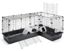 konijnenkooi knaagdierenkooi caviakooi L 146,5 / 95 x B 45,5 x H 61,5 cm