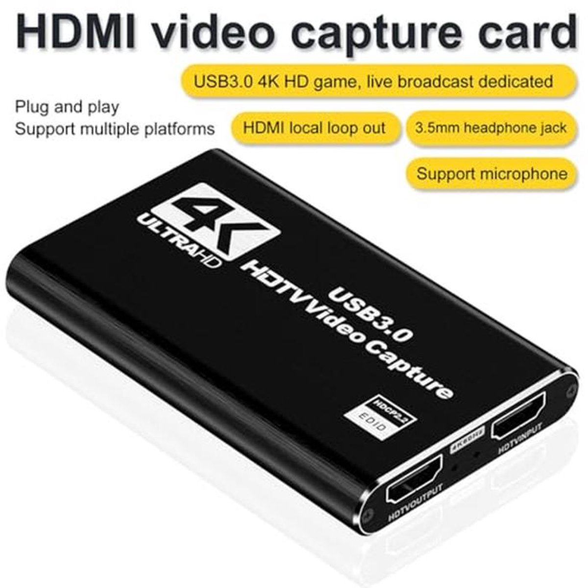 4K HDMI Video Capture Card voor Streaming en Gaming thumbnail 5
