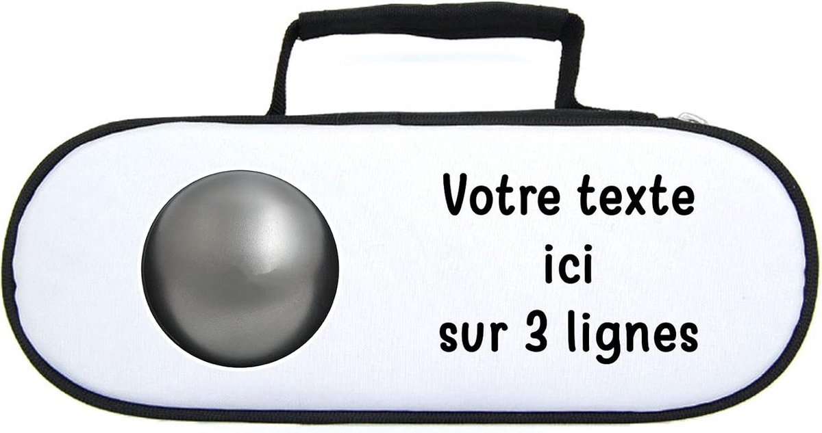 Tas voor Pétanque-ballen met pictogram en handvat