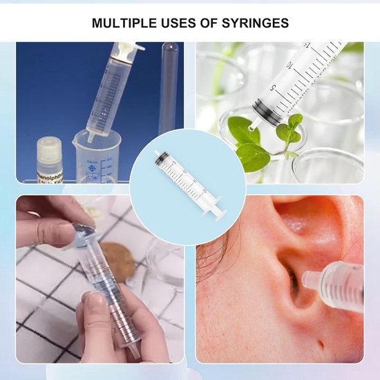 20 ml kunststof doseerspuiten set van 10 - Voor laboratorium, diervoeding en plantenirrigatie — afbeelding 5