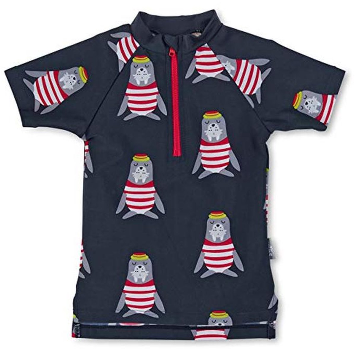 Zwemshirt met korte mouwen en UV-bescherming 50+ voor kinderen - Marineblauw