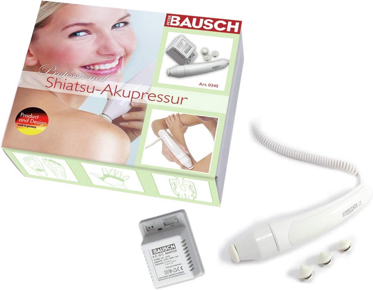 Shiatsu Acupressuurapparaat met 4 Opzetstukken en Koffer voor Thuisgebruik - Welzijn en Ontspanning