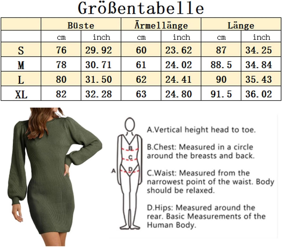 Dames Gebreide Jurk met Lange Mouwen – Casual Elegante Pulloverjurk voor Herfst en Winter