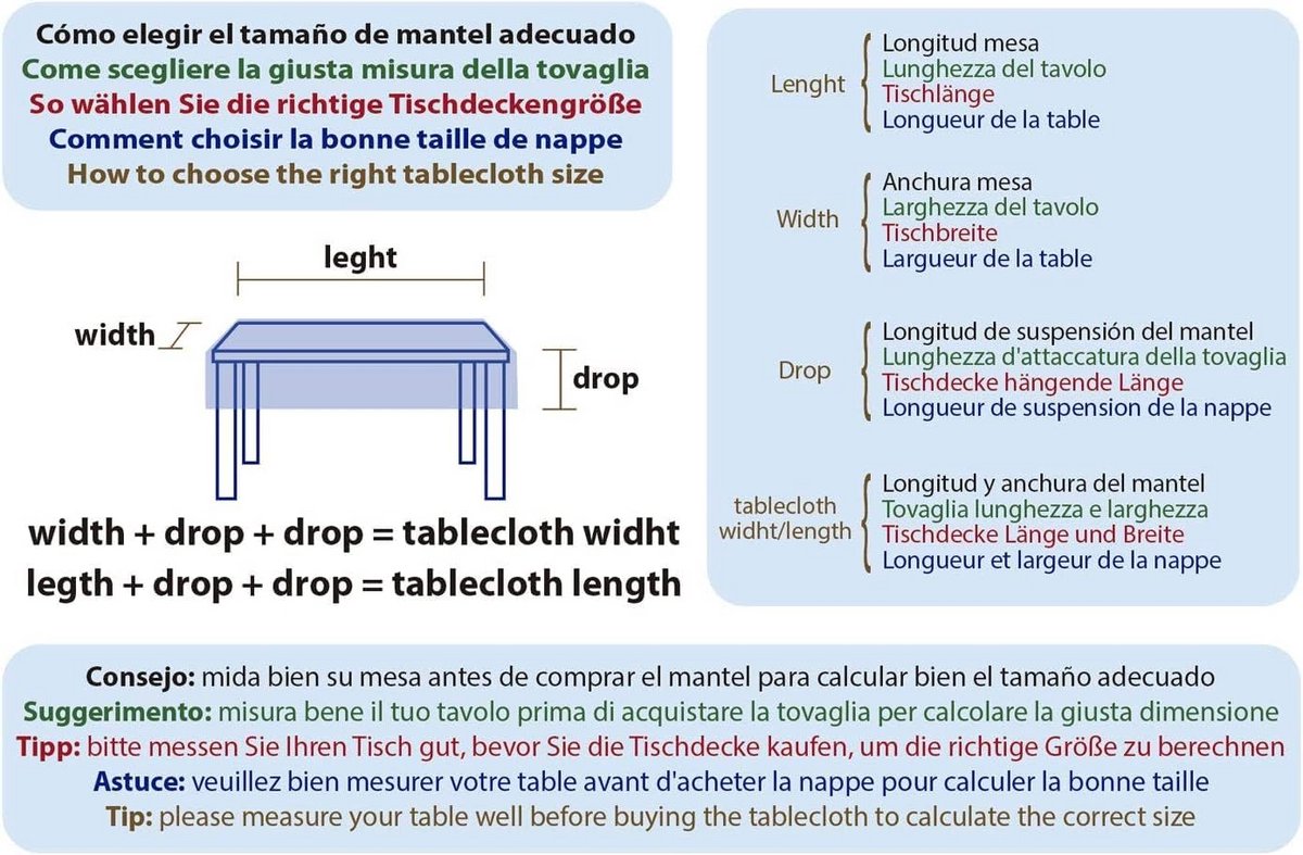Waterdichte Tafelbeschermer - Gewatteerd Onderkleed voor Tafel (110x260 cm)