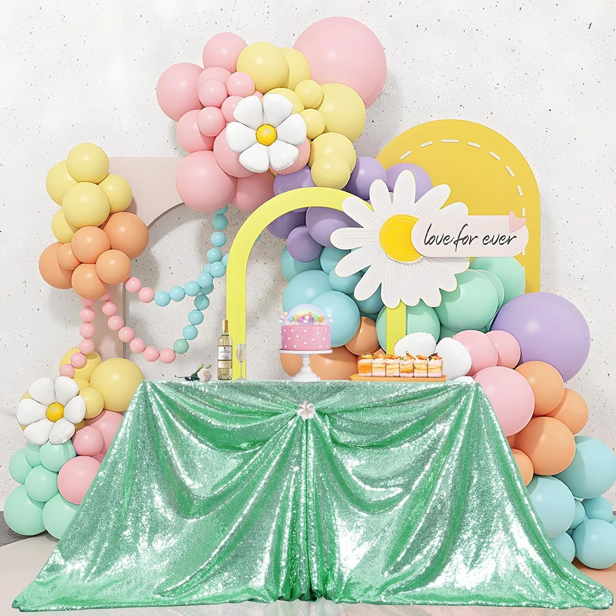 Glitter Tafelkleed Rechthoekig voor Feest, Kerst of Wedding Decoratie