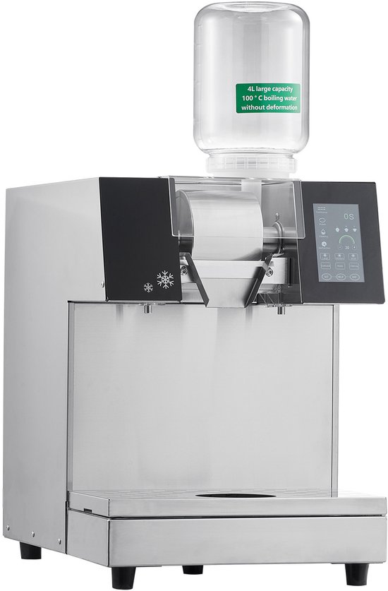 Commerciële Ijsmachine met Sneeuwvlokken, 235 kg/24 UUR, Roestvrij Staal, Elektrische Ijsmachine met Vloeistofkoelsysteem voor Snelle Warmteafvoer, Ideaal voor Ijs van Merkloos — afbeelding 2