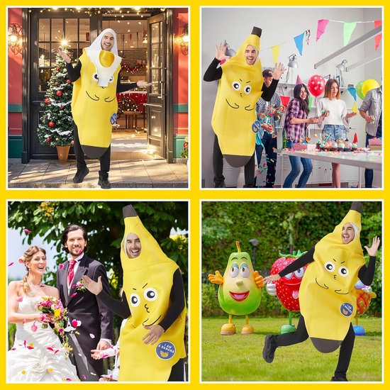 Grappige Banaan Kostuum Kind? Bestel bij Feestwinkel XL