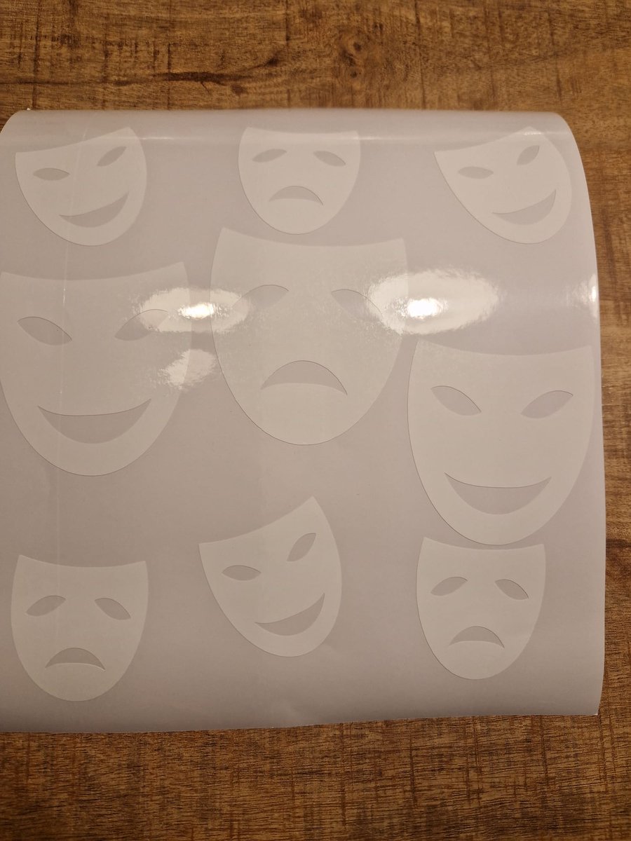 Herbruikbare statische raamsticker carnaval maskers