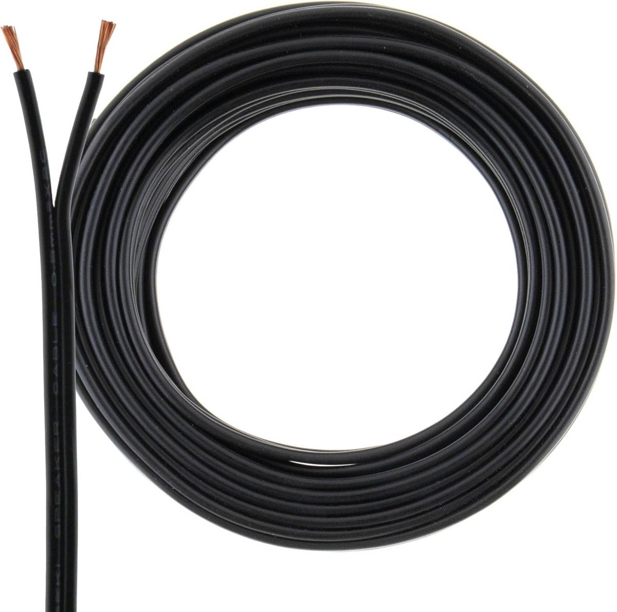 Luidsprekerkabel 2x0,50mm2 - 10 meter - Zwart - Audiokabel voor Hifi en Home Entertainment