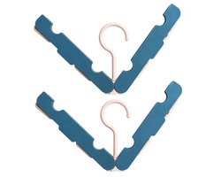 Wasrek inklapbaar - Wasrek Hangend - Draagbare opvouwbare hanger met haak - Ideaal voor op reis, kampeerders, reizigers en kleine ruimtes - Tweedelig pakket - Donkergroen