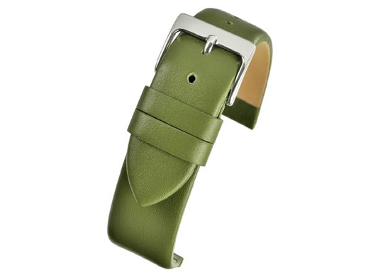 bracelet-montre-braceletmontre-18mm-vrai cuir-VERT-vert-droit-doux-plat-cuir-18 mm