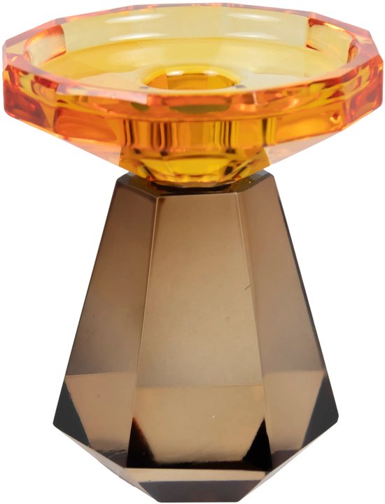 Colmore by Diga- Bougeoir pour vivre dans le luxe - Verre cristal multicolore 9x9x12cm