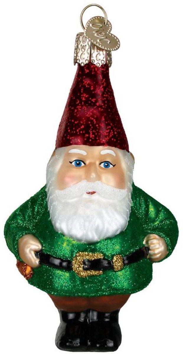 Kerstbal Gnome – Glazen Kerstornament – Old World Christmas