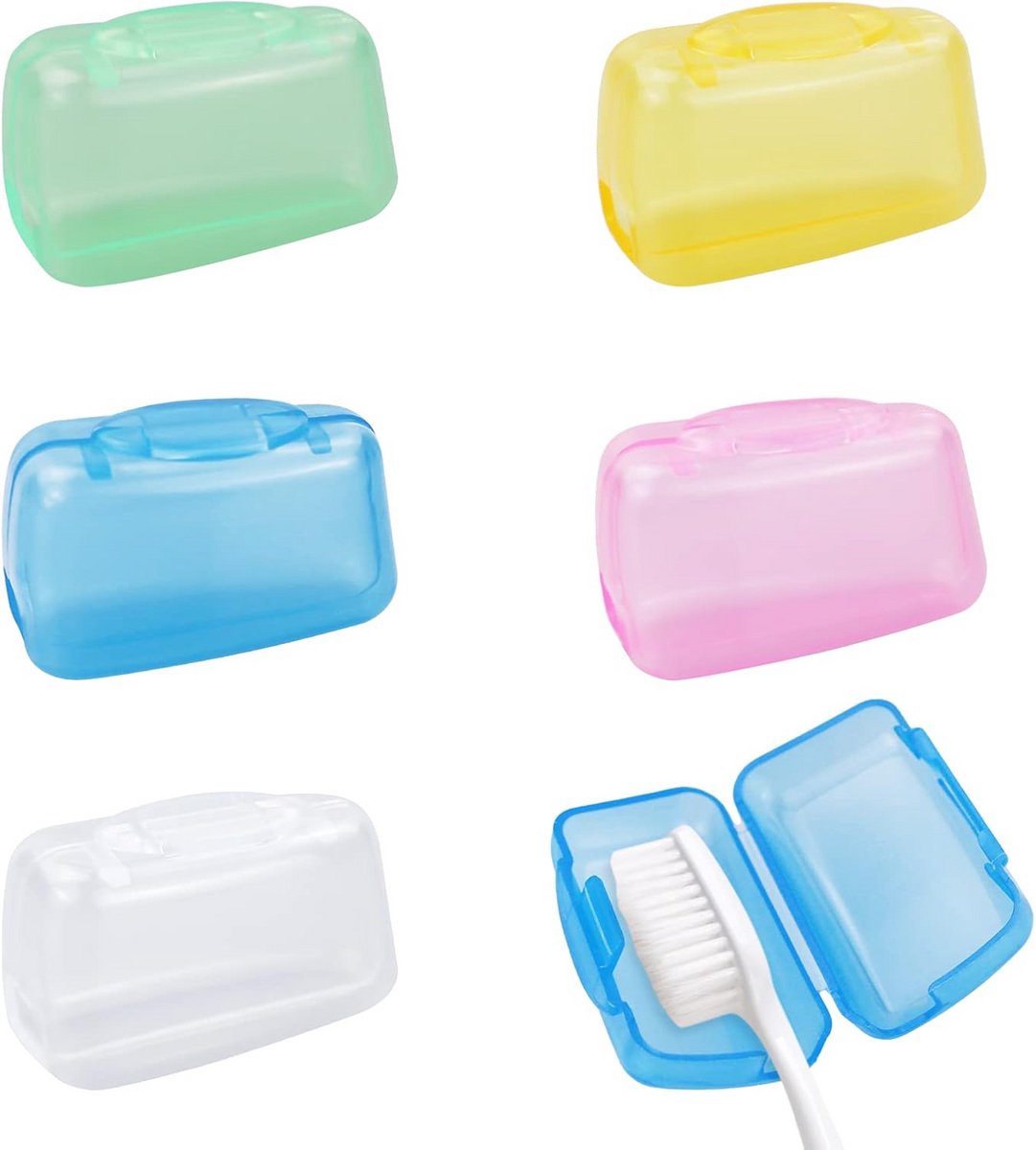 Draagbare Tandenborstelkop Hoezen 5-Pack voor Reis en Camping