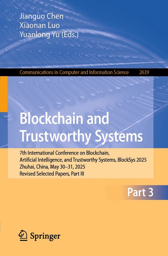 Springer Nature Proceedings Computer Science 3 - Blockchain  ... - cover