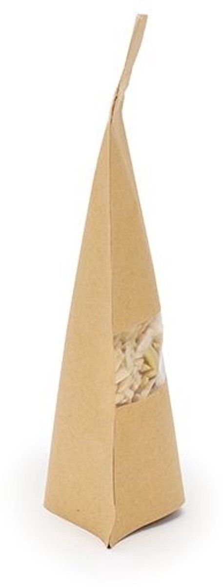 Stazakken Kraft 10x6x15cm | 57 gram Met rond Ophanggat (100 stuks)