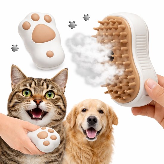 Honden- En Kattenborstel Met Eén-Klik Reiniging Voor Lange En Korte Vacht