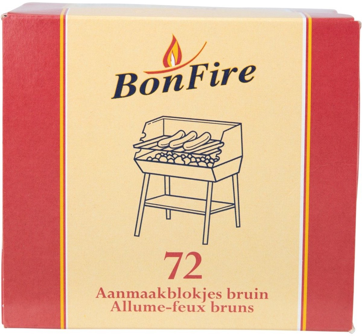 BonFire - Aanmaakblokjes Bruin - Zak 72 Stuks - Barbeque - BBQ - Zomer - Accesoires