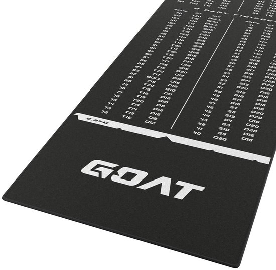 GOAT-Carpet -Dartmat-Checkout-285cm x 80cm-Black / White van GOAT — afbeelding 3