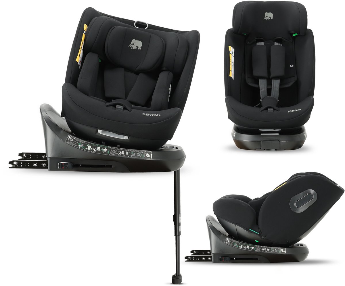 Deryan Carly Luxe Autostoel i-Size - 360° Draaibaar - Isofix - Zwart
