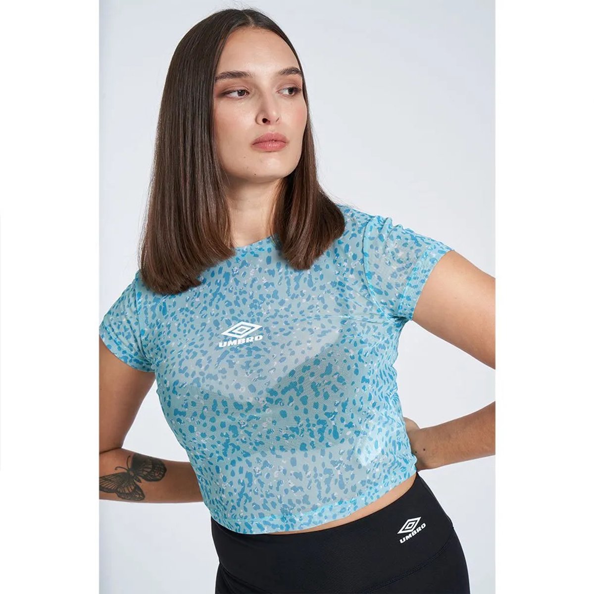 Umbro Mesh Crop T-shirt Met Korte Mouwen Roze S Vrouw