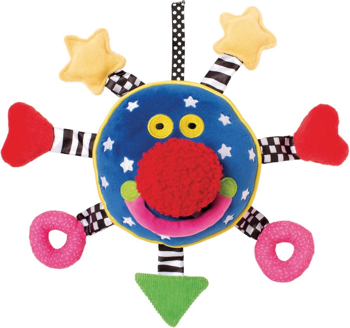 Baby Whoozit activiteitenpop met geluidjes voor zintuiglijke stimulatie